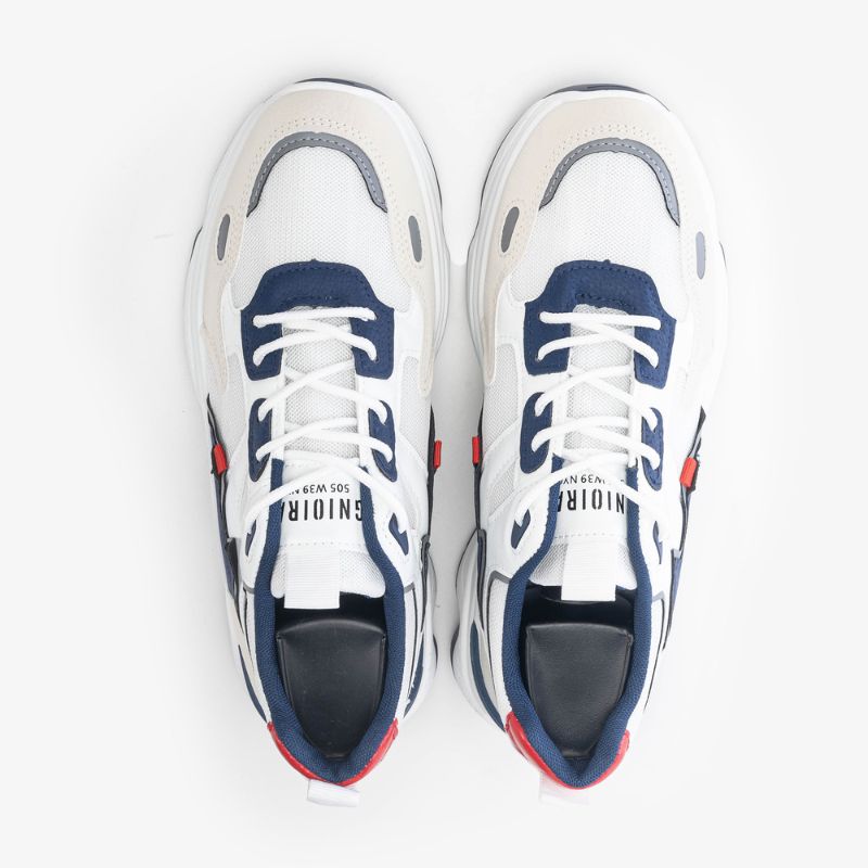 Vanguard - Blanc et Bleu Marine avec Accents Rouges
