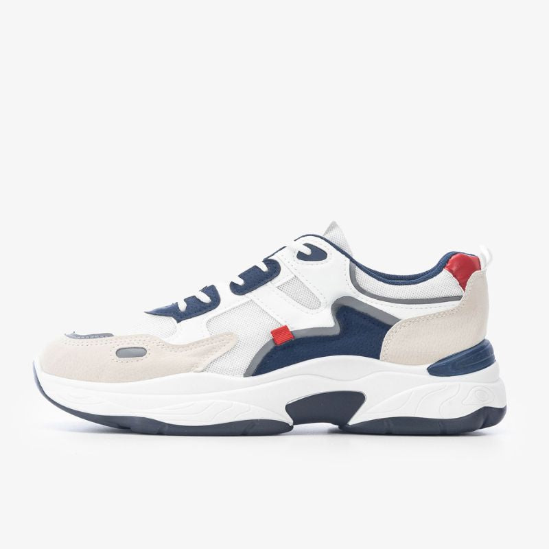 Vanguard - Blanc et Bleu Marine avec Accents Rouges